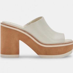 Dolce Vita Womens Emery Leather Slide Platform Sandals - 6